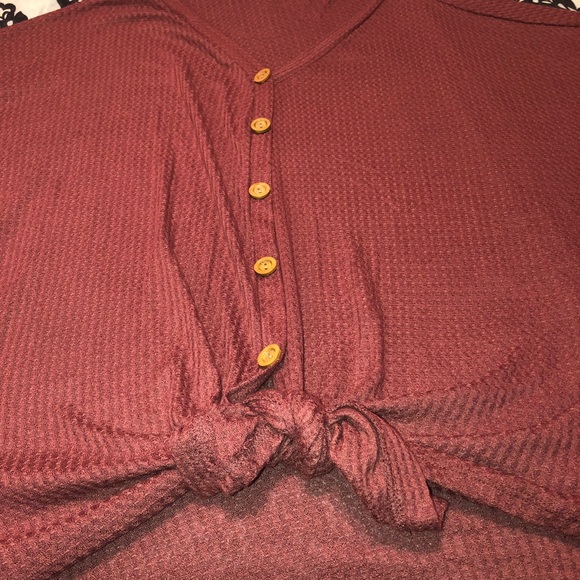 Oversized Thermal Button-Up Top - Picture 2 of 4
